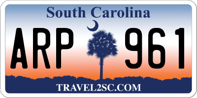 SC license plate ARP961
