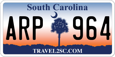 SC license plate ARP964