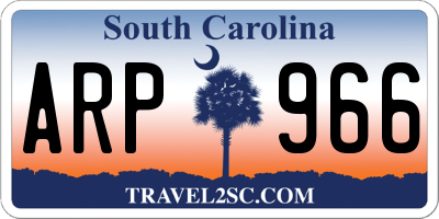 SC license plate ARP966