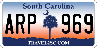 SC license plate ARP969