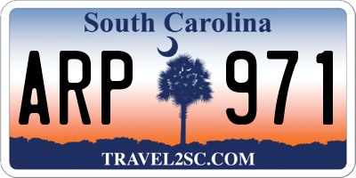 SC license plate ARP971