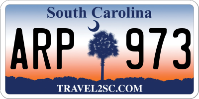 SC license plate ARP973
