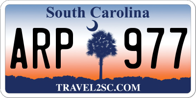 SC license plate ARP977