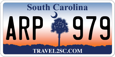 SC license plate ARP979