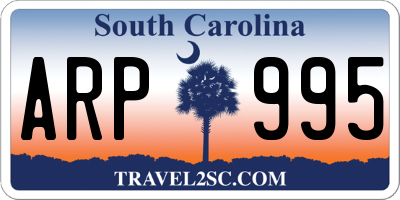 SC license plate ARP995