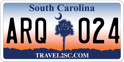SC license plate ARQ024