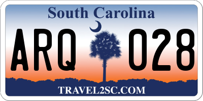 SC license plate ARQ028