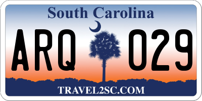 SC license plate ARQ029