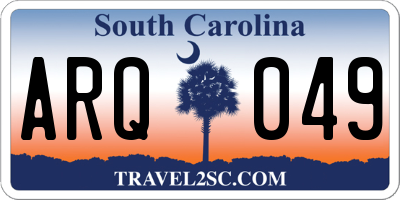 SC license plate ARQ049
