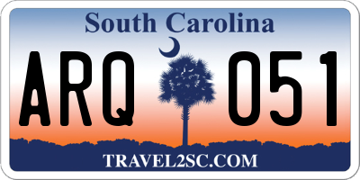 SC license plate ARQ051