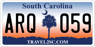 SC license plate ARQ059