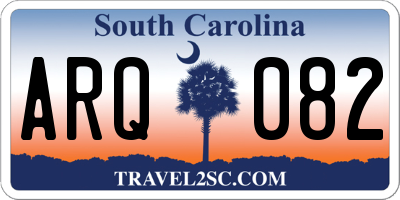 SC license plate ARQ082