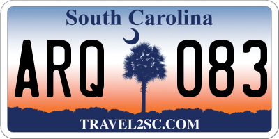 SC license plate ARQ083