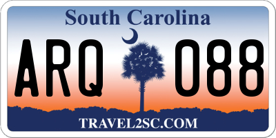 SC license plate ARQ088
