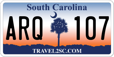 SC license plate ARQ107