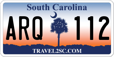SC license plate ARQ112