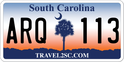 SC license plate ARQ113