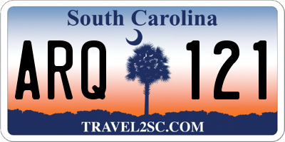 SC license plate ARQ121
