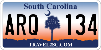 SC license plate ARQ134