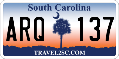 SC license plate ARQ137