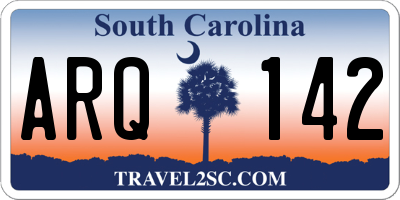 SC license plate ARQ142