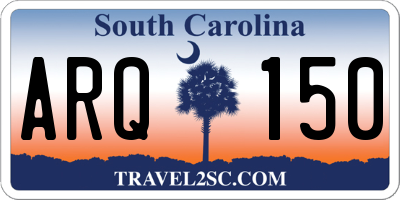 SC license plate ARQ150