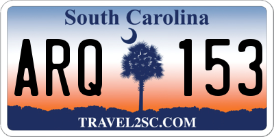 SC license plate ARQ153