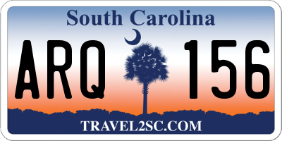 SC license plate ARQ156