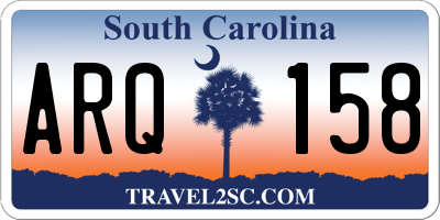 SC license plate ARQ158