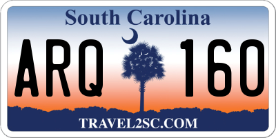 SC license plate ARQ160