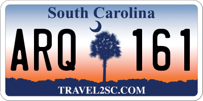 SC license plate ARQ161