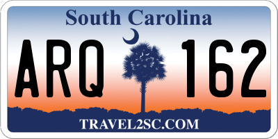 SC license plate ARQ162