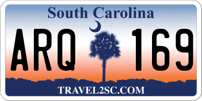 SC license plate ARQ169