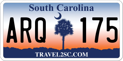 SC license plate ARQ175