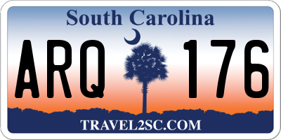 SC license plate ARQ176
