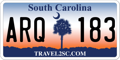 SC license plate ARQ183