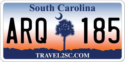 SC license plate ARQ185