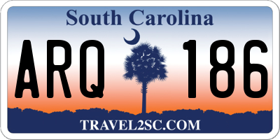 SC license plate ARQ186