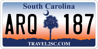 SC license plate ARQ187