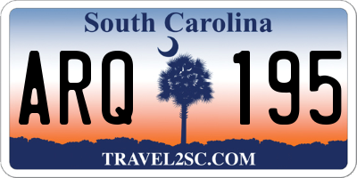 SC license plate ARQ195
