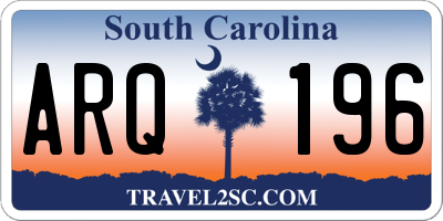 SC license plate ARQ196