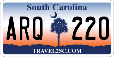 SC license plate ARQ220