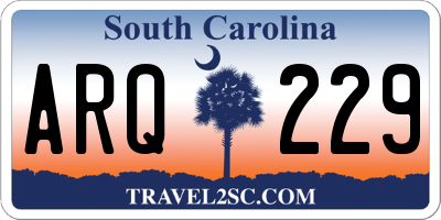 SC license plate ARQ229
