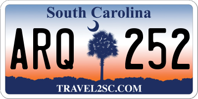 SC license plate ARQ252