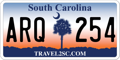 SC license plate ARQ254