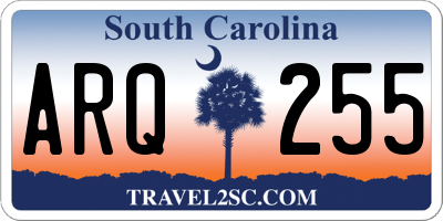SC license plate ARQ255