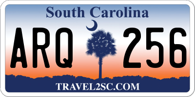 SC license plate ARQ256