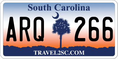 SC license plate ARQ266
