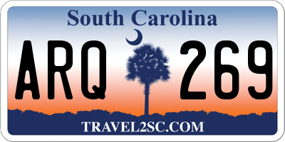 SC license plate ARQ269