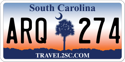 SC license plate ARQ274